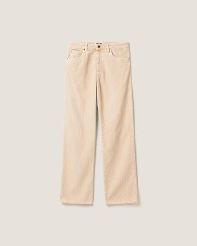 Miu Miu Garment-dyed Corduroy Trousers - Natural