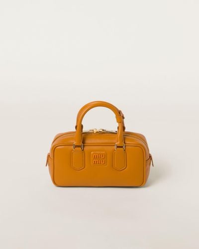 Miu Miu Arcadie Leather Bag - Orange