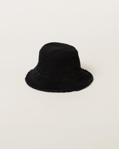 Miu Miu Denim Bucket Hat - Black