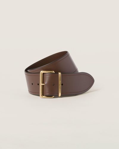 Miu Miu Leather Belt - Brown