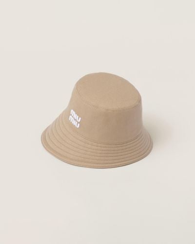 Miu Miu Drill Hat - Natural