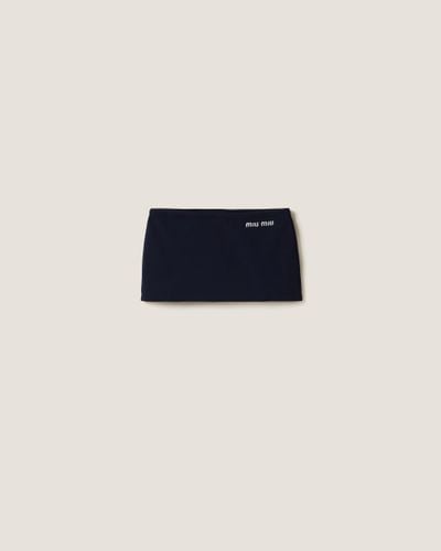 Miu Miu Nylon Miniskirt - Blue