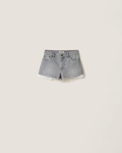 Miu Miu Denim Shorts - Gray