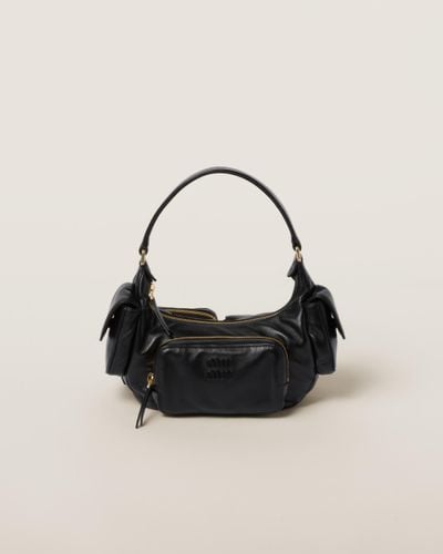 Miu Miu Nappa Leather Pocket Bag - Black