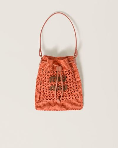 Miu Miu Woven Fabric Mini-Bag - Red