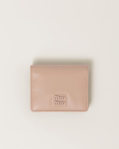 Miu Miu Small Leather Wallet - Natural
