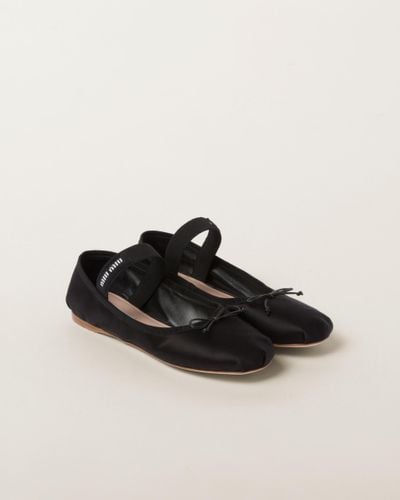 Miu Miu Flat Shoes - Black