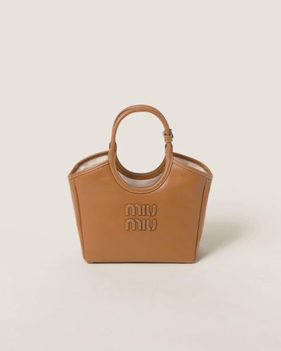 Miu Miu Ivy Leather Bag - Brown