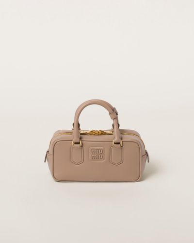 Miu Miu Arcadie Leather Bag - Natural