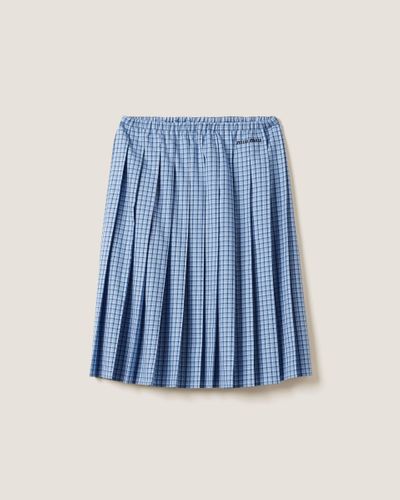 Miu Miu Checked Skirt - Blue