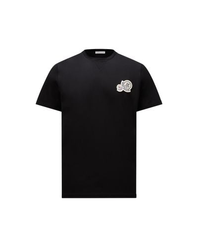 Moncler Camiseta con parche doble logotipo - Negro