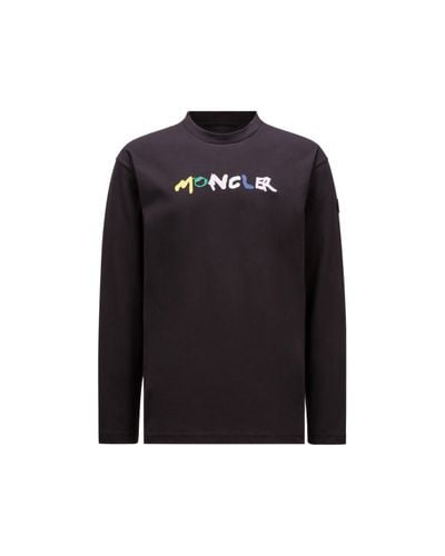Moncler Logo Long Sleeve T-shirt Black