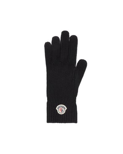 Moncler Wool Gloves - Black