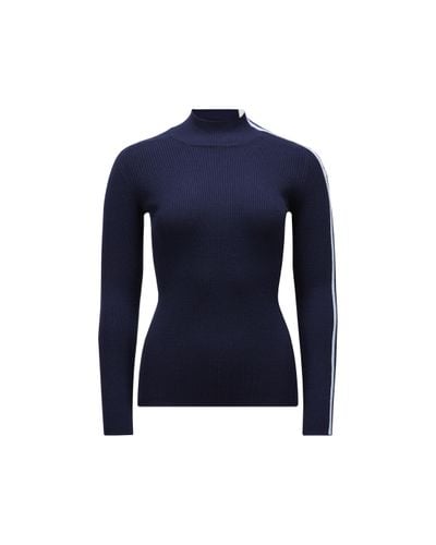 Moncler Wool Turtleneck Sweater Blue