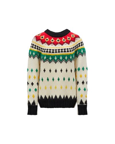 3 MONCLER GRENOBLE Appliquéd Fair Isle Wool-blend Sweater - Multicolor