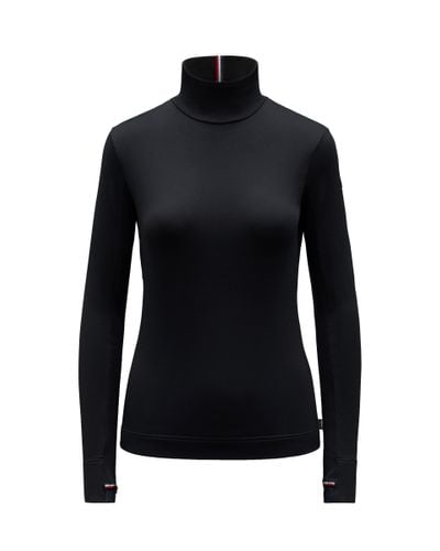 3 MONCLER GRENOBLE Jersey de cuello de tortuga - Negro