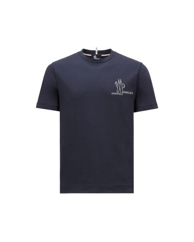 3 MONCLER GRENOBLE Camiseta con logotipo - Azul