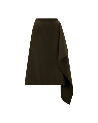 Moncler Wool Wrap Skirt - Black