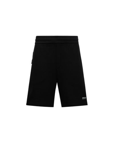 Moncler Shorts mit logo - Schwarz