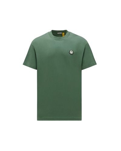 8 MONCLER PALM ANGELS Logo Patch T-shirt - Green