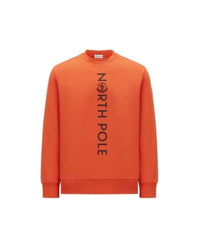 Moncler Printed Motif Sweatshirt - Orange