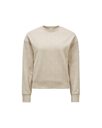 Moncler Monogram Jacquard Sweatshirt - Natural