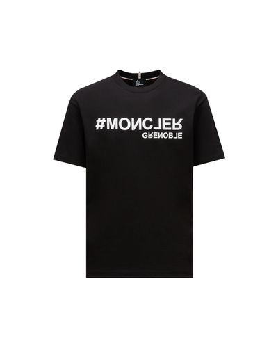 3 MONCLER GRENOBLE T-shirt mit logo - Schwarz