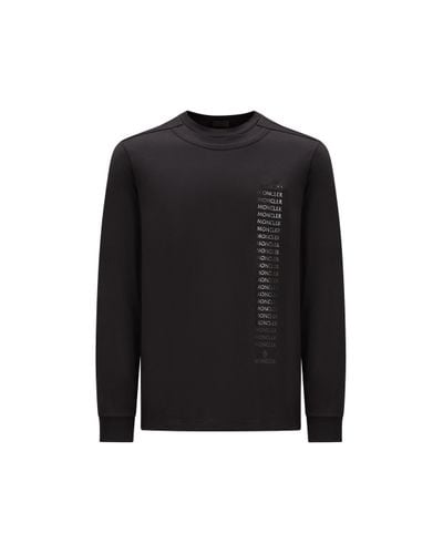 Moncler Camiseta de manga larga y logotipo - Negro