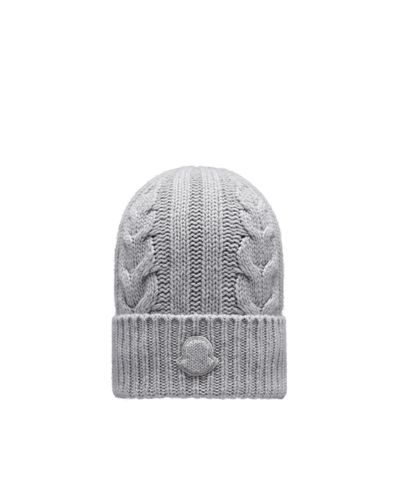 Moncler Cable Knit Cashmere Beanie - Brown