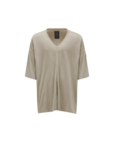 Moncler X Rick Owens V-neck T-shirt Beige - Natural