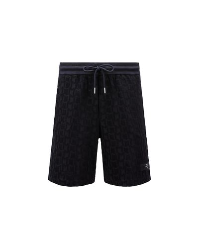 Moncler Short en tissu éponge - Noir