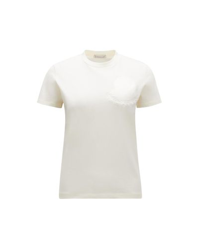 Moncler Camiseta con parche con logotipo - Blanco