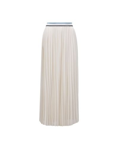 Moncler Pleated Maxi Skirt - White