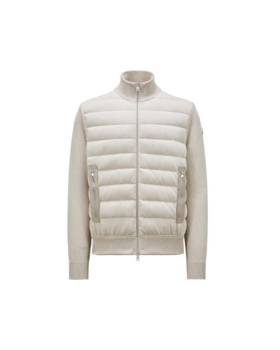 Moncler Cardigan zippé matelassé en coton - Blanc