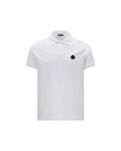 Moncler Tricolour Label Polo Shirt - Black