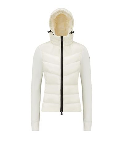 3 MONCLER GRENOBLE Wattiertes fleece-hoodie - Weiß