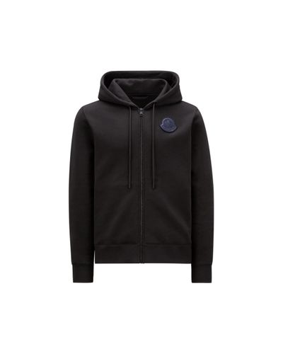 MONCLER Webbing-Trimmed Stretch-Cotton Jersey Zip-Up Hoodie for Men
