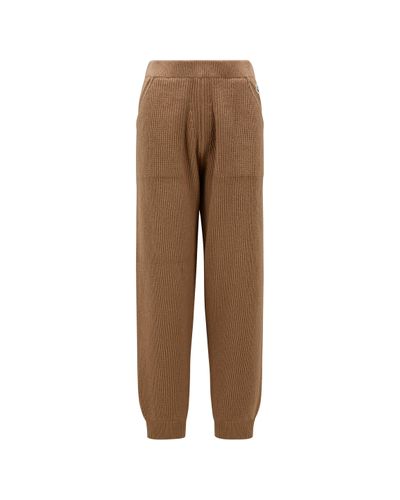 Moncler Wool & Cashmere Trousers - Brown