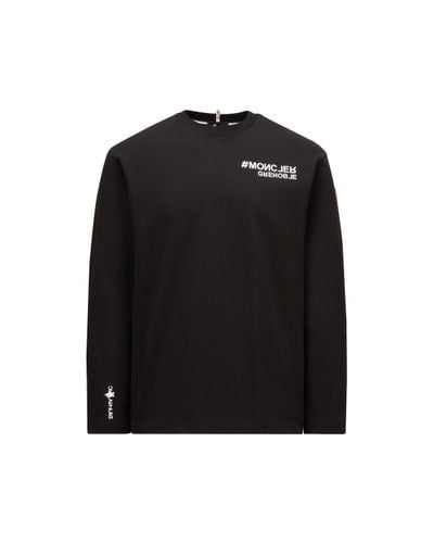 3 MONCLER GRENOBLE Logo Long Sleeve T-shirt - Black