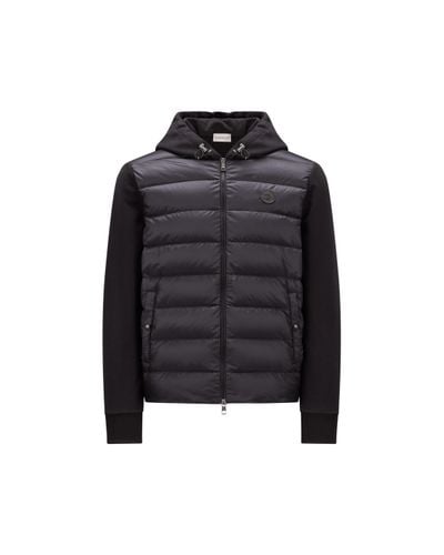 Moncler Padded Fleece Zip-Up Sweatshirt - Black