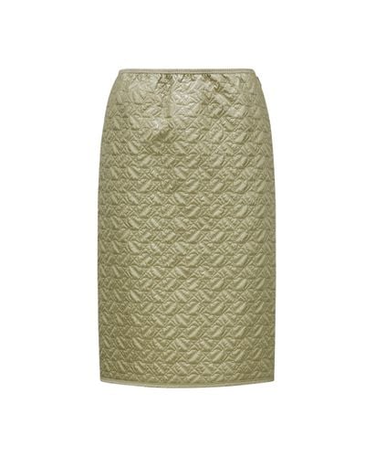 Moncler Quilted Pencil Skirt - Green
