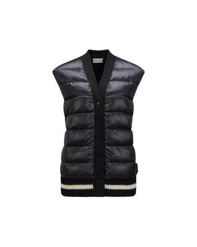 Moncler Padded Wool Vest - Black