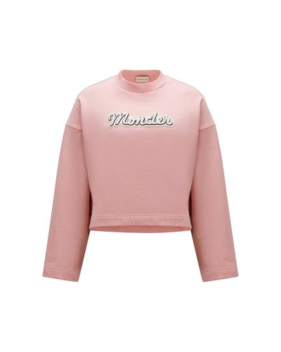 Moncler Sweatshirt mit logo - Pink