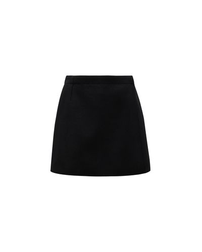 Moncler Minifalda de lana - Negro