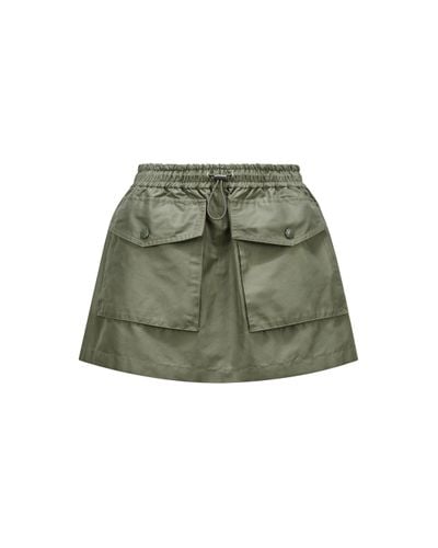 Moncler Minifalda de tafetán - Verde