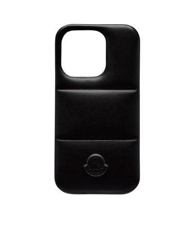 Moncler Cover per smartphone in pelle trapuntata - Nero