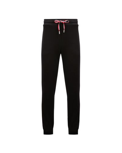 Moncler Pantalones con detalles tricolores - Negro