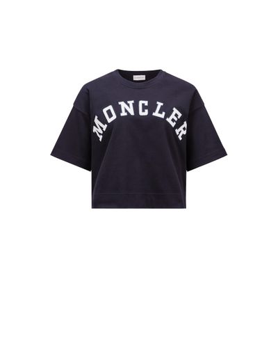 Moncler Camiseta con logotipo - Azul