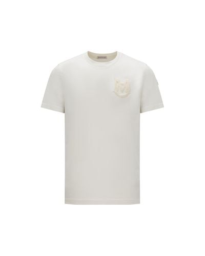 Moncler Camiseta de monograma - Blanco