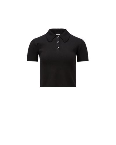 Moncler Poloshirt aus wolle - Schwarz